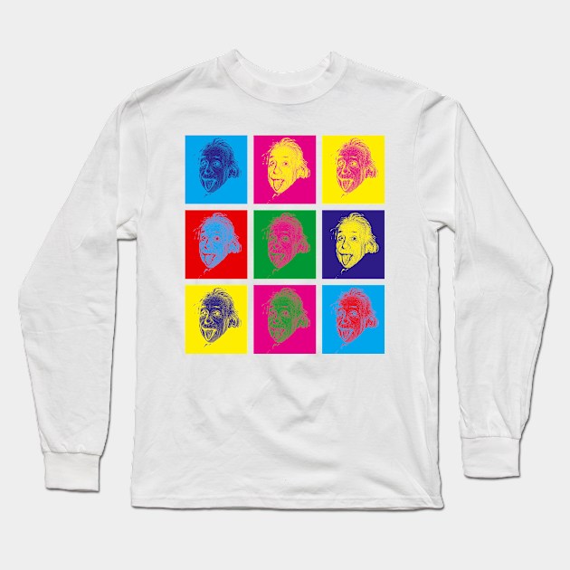 Einstein PopArt Long Sleeve T-Shirt by EagleFlyFree